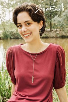 This delicate Y-necklace features a beautiful Louisiana iris on one side and a majestic egret standing amongst cattails on the other - both are topped off with a hand-crafted brass sun! Audubon Park in New Orleans is the site of the wonderful Audubon Zoo, and has a rich history all its own, dating back to the early 1800s. |$125.00| · Sterling silver & brass · 18" adjustable chain to 20" · 1 3/4"L x 1/4"W · Lobster clasp · Made in New Orleans · 1 year warranty Tuxedo Studs, Shell Beach