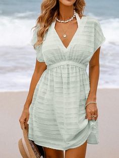 Bathing Suit Cover, Bathing Suit Cover Up, White Shirt Dress