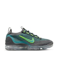 Style: DM0025-001 Color: Cool Grey/Washed Teal/Iron Grey-Volt Gender: Mens Size: Men 15.  Color: Gray.  Gender: male.  Age Group: adult. Green Winter Sports Sneakers, Vapormax Flyknit 2021, Long Sleeve Swim Shirt, Nike Vapormax Flyknit, Nike Sneakers Mens, Athletic Swimwear, Nike Air Vapormax Plus, Vapormax Flyknit, Nike Vapormax