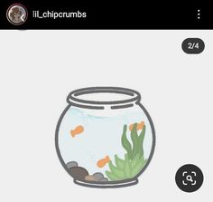 an image of a fish bowl with goldfish in it