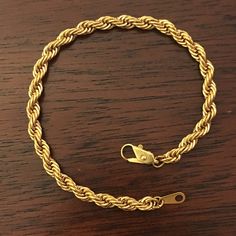 5mm 14k Gold Vermeil Rope Bracelet, Demi-Fine Jewelry Two 7 Inch Length Are Currently Available Gold Rope Bracelet, Bracelet Women, Demi Fine Jewelry, Womens Jewelry Bracelets, Gold Vermeil, Womens Bracelets, Rope Bracelet, Gold Bracelet, Fine Jewelry