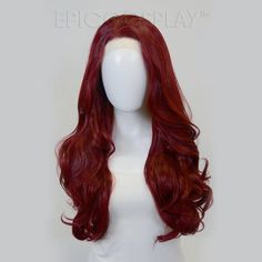 Epic Cosplay Astraea Wig | Embellish FX Jada Hairstyles, Burgundy Red Wig, Cosplay Hairstyles, Pelo Color Vino, Red Wig, Side Braid Hairstyles, Wavy Wigs, Beautiful Red Hair, Epic Cosplay