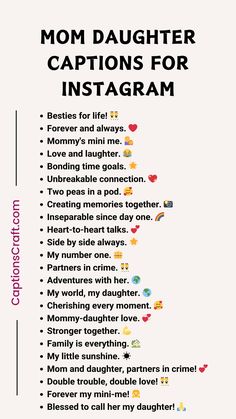 the mom daughter captions for instagram