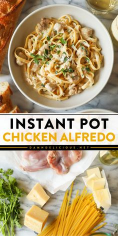 There's no fuss and no babysitting in this simple pasta recipe! This Instant Pot fettuccini alfredo is such a yummy comfort food dinner. The whole family will love this one-pot chicken alfredo that's all soaked up in creamy goodness! Instant Pot Chicken Alfredo, Homemade Alfredo Sauce, Easy Instant Pot Recipes, Insta Pot, Best Chicken Recipes, Chicken Alfredo, Easy Pasta Recipes, Instant Pot Chicken, Pantry Staples