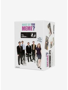 a box with an image of people in suits and ties on the cover, which says what do you meme?