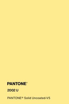 the pantone catalog is shown in yellow