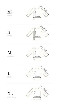 four different sizes of sewing patterns for the top and bottom half of a t - shirt