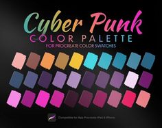 Cyberpunk Colors Palette, Futuristic Pallete Color, Neon Colours Palette, Cyberpunk Pallete Color, Cyberpunk Color Scheme, Neon Pallete Color, Random Color Palette Generator, Cyberpunk Colour Palette, Futuristic Colour Palette