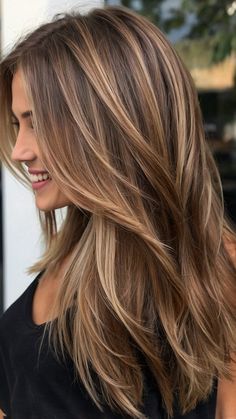 Gorgeous Wavy Haircut Ideas for Very Thin Hair in 2024 - Cheerful Talks Hair Layers On Straight Hair, Straight Hair Colors Ideas, Womens Hair Colour, Long Haircut Layers Wavy, Short Layers On Long Hair Straight, Best Hair Color For Fine Hair, Hair Color Ideas For Long Straight Hair, Medium Long Hair With Layers Straight, Long Straight Hair Color Ideas