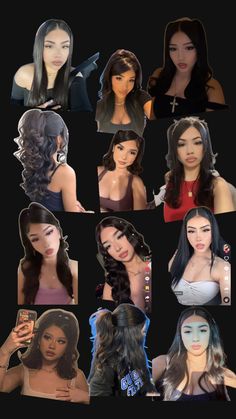 Hairstyle Easy For School, Hair Styles 2000s, Latina Hair Styles Short, Easy Latina Hairstyles, Mexican Girl Hairstyles, Hairstyles For School Pictures, Cute Wig Hairstyles For Black Women, Hairstyles For Wavy Hair Medium, Curled Half Up Half Down