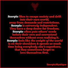 the poem scorpion likes to escape society and drift into their own world