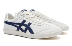 Onitsuka Tiger Tokuten Unisex White/Blue 1183A862-201 - KICKS CREW White Onitsuka Tiger, Girls Weakness, Alesha Dixon, Png Clothes, Shoes Sandal, Outfit Inspired, Image Ideas, Cute Sneakers, Vogue Covers