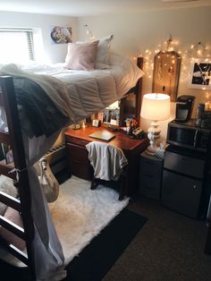 an instagram photo of someone's dorm room