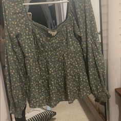 Never Worn!!! Just Has The Tags Taken Off, But It Has Never Been Worn. Super Cute Sage-Ish Turquoise Color With Yellow Floral Accents. Sold Out On The Pacsun Website. Size M. Open To Offers :) Cute Long Sleeve Summer Tops, Cute Long Sleeve Floral Print Tops, Fitted Long Sleeve Summer Tops, Green Long Sleeve Summer Top, Cute Fall Blouse For Brunch, Long Sleeve Floral Print Summer Blouse, Casual Long Sleeve Peasant Top For Brunch, Fitted Long Sleeve Summer Blouse, Cute Fitted Green Blouse