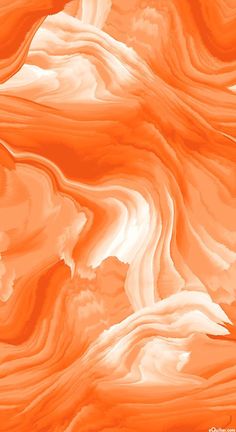 an orange and white abstract background with wavy lines in the center, as well as clouds