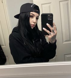 Alternative Hair, Emo Girls, Fitness Inspo, Black Hair, Unique Style, Pin Up, Makeup Looks, Fashion Inspo, My Style