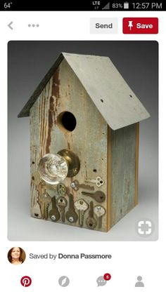 a wooden birdhouse that is on sale for $ 3