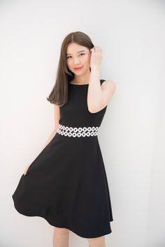 "DHL shipping upgrade is available at check out process. Shipping part by DHL will take 3-6 days only. It costs USD13 in addition from standard shipping cost. Production time may take around 2-3 weeks. If this is in rush you can convo us to make it sooner.:) 🌺Bloom dress🌺 Classy dress plain and luxury design. Great for day to night for every special ordinary or event day. This is a must have simple dress that will make you look classy and in good shape all time.😊 Item detail: - Scoop neck. - Elegant A-line Mini Dress With Lace Trim, Elegant Fit And Flare Mini Dress With Lace Trim, Elegant Knee-length Fit And Flare Sleeveless Dress, Elegant Black Sleeveless Dress For Wedding, Elegant Black Sleeveless Wedding Dress, Formal Sleeveless Midi Dress With Lace Trim, Elegant Black Sleeveless Knee-length Dress, Elegant Sleeveless Lace Dress For Formal Occasions, Elegant Formal Sleeveless Lace Dress