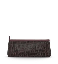 Croco Burgundy/Bordeaux Elegant Brown Cosmetic Bag With Zipper, Elegant Brown Cosmetic Bag With Zipper Pouch, Burgundy Rectangular Clutch For Travel, Burgundy Rectangular Travel Clutch, Travel Burgundy Rectangular Clutch, Rectangular Burgundy Clutch For Travel, Elegant Rectangular Cosmetic Bag With Luggage Sleeve, Best Travel Makeup, Customer Service Advice