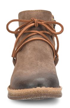 This rugged chukka boot raised on a subtle wedge is outfitted with cushioned support and a flexible sole to keep you totally comfortably. Leather upper/textile lining/rubber sole Imported Rugged Ankle-high Chukka Boots With Rubber Sole, High-top Leather Chukka Boots With Branded Insole, Lace-up Chukka Boots With Stitched Sole For Walking, Brown High-top Chukka Boots With Rubber Sole, Chukka Boots Women, Brown Lace-up Chukka Boots With Rubber Sole, Distressed Leather, Brown Shoe, Chukka Boots