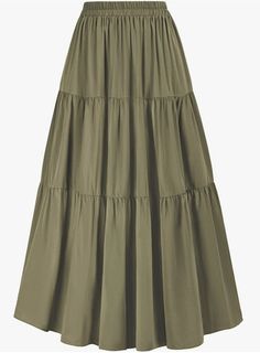 Modest Aesthetic, Aesthetic Skirt, High Waist Maxi Skirt, Green Maxi Skirt, Skirts Flowy, Flowy Maxi Skirts, Rock Outfit, High Waisted Maxi Skirt, Long Skirts For Women