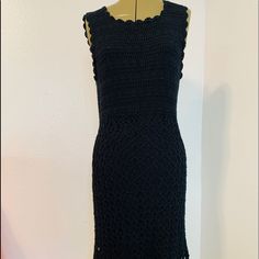 Nwt Wow Couture World Of Women Black Bandage Crocheted Stretch Dress Sz L Black Sleeveless Crochet Evening Dress, Black Fitted Crochet Dress For Summer, Black Fitted Crochet Dress, Fitted Black Crochet Dress For Summer, Chic Black Sleeveless Crochet Dress, Casual Black Sleeveless Crochet Dress, Elegant Black Crochet Beach Dress, Elegant Black Crochet Summer Dress, Black Fitted Crochet Dress Casual