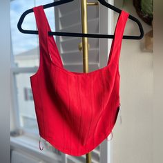 Size M Red Tank Top With Straps For Party, Red Strappy Crop Top For Summer, Fitted Red Crop Top With Straps, Pink Fishnets, Fishnet Crop Tops, Sincerly Jules, Silk Crop Top, Black Tube Top, Basic White Tee