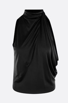 Versace's sleeveless top crafted in black sustainable viscose with drape. Featuring halterneck, slanted cut-out at chest, back hook-and-eye / slanted invisible zip closure, straight hem and lined interior.Gender: WomenMaterial: 100% VISCOSESCOSE, 100% VISCOSESCOSEColor: BlackMade in: ITProduct ID: 10100241A005721B000*Import tax/duty will be calculated at checkout (If applicable) Versace Top, Halterneck Top, Top Crafts, Halter Neck Top, Invisible Zip, Top Designer Brands, High End Fashion, Exclusive Collection, Fashion Item