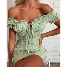 Knit Dress Bodycon Women Green Midi Black Sexy · Shop Zola · Online Store Powered by Storenvy Beach Mini Dress, Ruffles Fashion, Laura Lee, Looks Vintage, Floral Print Dress, Shoulder Sleeve, Chic Style, Print Dress, Ruffles