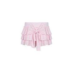 This beautiful pink skirt exudes charm with its coquette style and bow detail on the back. Its short length adds a touch of playfulness and versatility to any outfit. Perfect for those who want to make a statement and stand out in a crowd. Chic Bow Mini Skirt For Spring, Party Mini Skirt With Bow, Chic Party Skirt With Bow, Chic Mini Skirt With Ruffles, Chic Mini Skirt With Bow Detail, Chic Mini Skirt With Bow, Cute Pink Ruffled Shorts, Chic Bow Mini Skirt For Summer, Mini Skirt With Bow Detail