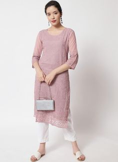 Elevate your style with the timeless charm of Chikankari Georgette Kurtis. Delicately hand-embroidered with intricate Chikan stitches, each kurti is a masterpiece that embodies elegance and grace. Elegant Festive Traditional Wear With Cutwork, Designer Salwar Kameez With Cutwork And Straight Kurta, Designer Cutwork Kurta For Eid, Designer Wear Kurta With Cutwork For Eid, Elegant Cutwork Kurta For Diwali, Eid Cutwork Straight Kurta, Elegant Unstitched Kurta With Cutwork, Unstitched Elegant Kurta With Cutwork, Elegant Unstitched Cutwork Kurta