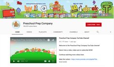 the website for preschool prep company is shown in this screenshote screengrace