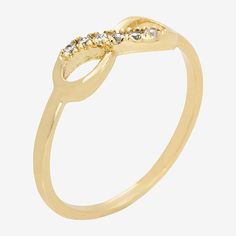 Ring Style: Bands, Delicate Rings, Stackable RingsFeatures: Nickel Free, In A Gift BoxShape: InfinityStone Cut: RoundStone Millimeter Measurement: 1.2 Mm Length, 1.2 Mm WidthMetal Color: Gold ToneBand Width: Care: Wipe CleanStone Type: 6 Cubic ZirconiaMetal: 14k Gold Over BrassCountry of Origin: Imported Gold Infinity Diamond Ring, Gold Infinity Diamond Ring Gift, Infinity Band, Rings Bands, Yellow Rings, Brass Band, Delicate Rings, Stackable Rings, Cocktail Rings