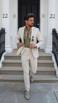 Men Linen Suit, Beach Wedding Suits, Suit Prom, Beach Wedding Attire, Dinner Suit, Beige Suits