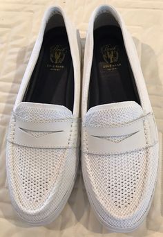 Cole Haan Pinch Weekender LX Stitchlite Loafer Women's Sz 11.,White Leather. EUC. Condition is Pre-owned. Shipped with USPS Priority Mail. As shown in photos. Photos are of the actual item you will receive, not stock photos. Note that there may be color shade and hue variances due to different monitors and device settings. I do my best to state colors accurately, but different shades of the same color family can be pretty subjective. Smoke free home and fast shipping. Sales are final. Please mes Chanel Espadrille, Flat Espadrille, Color Shades, Loafers For Women, Cole Haan, White Leather, Priority Mail, Slip On Sneaker, Espadrilles