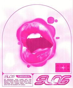 an advertisement for glob cosmetics with pink lips