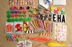 there are many different items on the table to be used in crafts and crafts for kids