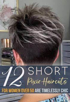 Latest Pixie Hairstyles For Women, Short Hairstyle Women Spikey, Short Spiky Hair For Women Over 50, Short Haircuts From The Back, Spiked Short Hair Women, Pixie Haircut For Thinning Hair Over 50, Undercut Pixie Haircut For Fine Hair, Back Views Of Short Haircuts, Pixie Back View Short