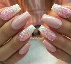 Nägel Ombre Nails Glitter, French Nail Art, Nail Designs Glitter, Accent Nails, Cute Nail Designs, Matte Nails