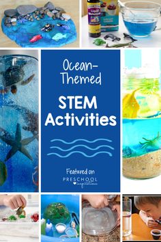 Camping Week Preschool Science Experiments, Ocean Activity For Preschool, Ocean Animal Lessons For Preschool, Ocean Reading Activities, Colorful Activities For Preschool, Ocean Theme Preschool Dramatic Play, Steam Ocean Activities, Ocean Lessons For Preschool, Ocean Themed Activities For Preschoolers