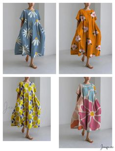 Soft and Cozy Casual Dresses – Jenifer‘s Collection Casual Free Size Cotton Dresses, Casual Loose Free-size Dresses, Casual Loose Free Size Dresses, Oversized Multicolor Casual Maxi Dress, Casual Loose Maxi Dress, Oversized A-line Casual Dress, Oversized Casual Dresses For Loungewear, Casual Multicolor Loose Dress, Multicolor Short Sleeve Loungewear Dress