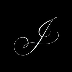 the letter j is made up of white lines on a black background, and it appears to be in cursive handwriting