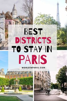 paris with the words best district to stay in paris