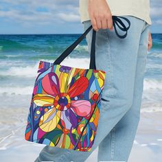 Floral Tote Canvas Aesthetic Birthday Gift Colorful Tote Shoulder Bag For Women  Beach Tote Bag Summer Bag Boho Large Capacity Foldable Tote. Made from reliable materials, lasting for seasons. 𝐃𝐄𝐓𝐀𝐈𝐋𝐒 🌺 100% Polyester 🌺 Boxed corners 🌺 Black inner stitching, transparent thread on hems. 🌺 Black cotton handles 🌺 With non-woven laminate inside 🌺 3 sizes: Small, Medium and Large 🌺 Assembled in the USA from globally sourced parts Shipping information: 𝐇𝐎𝐖 𝐓𝐎 𝐎𝐑𝐃𝐄𝐑: 1. Select size 2. Select quantity 3. Add to cart 𝐘𝐎𝐔 𝐌𝐈𝐆𝐇𝐓 𝐀𝐋𝐒𝐎 𝐋𝐈𝐊𝐄: https://joyfulgardencrafts.etsy.com/listing/1571360288/colorful-fantasy-coffee-mug-intricate https://joyfulgardencrafts.etsy.com/listing/1642988620/chinese-new-year-dragon-garden-flag https://joyfulgardencrafts.etsy.com/listi Artistic Summer Tote Shoulder Bag, Summer Beach Shoulder Bag As Gift, Summer Shoulder Beach Bag Gift, Summer Gift Shoulder Beach Bag, Summer Shoulder Beach Bag For Gift, Artistic Shoulder Bag For Summer Travel, Artistic Rectangular Canvas Bag For Summer, Artistic Rectangular Summer Bag, Artistic Summer Bags For Everyday Use