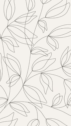 a black and white drawing of leaves