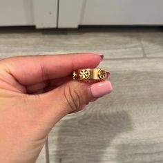 Tory Burch Ring. Gold. Size 7. Never Worn. Comes In Original Bag. Best Offer Accepted Tory Burch Ring, Offer Accepted, Tory Burch Jewelry, 7 Rings, Ring Color, Original Bags, Ring Gold, Cute Gifts, Ring Designs