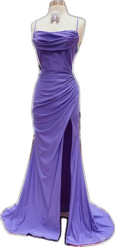 Purple Mermaid, Mermaid Silhouette, A Mermaid, Strap Dress, Purple Dress, Formal Dress, Purple Color, Mermaid Formal Dress, Cowl Neck