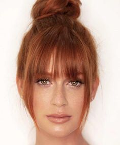 Super cute bangs hairstyle on a lady with a round face. If you have a round face, the perfect hairstyle is essential! Here are the absolute best hairstyles for round faces in the world right now! Organic Hair Salon, Hair Color Shades, Pastel Hair, Lace Hair, Red Hair Color, Hair Color Dark