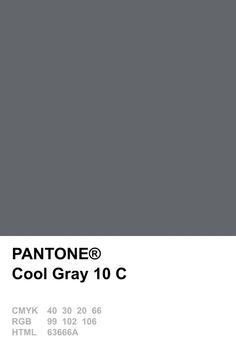 pantone's cool gray 10cc