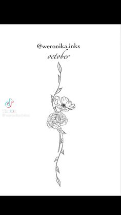 the front cover of an album with flowers and leaves in black ink on white paper